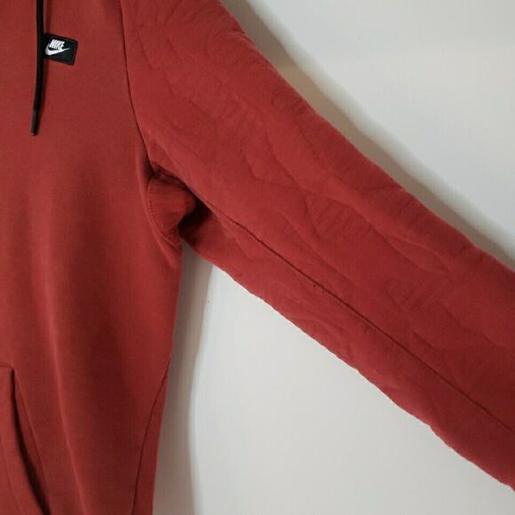 Nike Full Zip Hooded Pocket Sweatshirt Womens Small Red 0433 - Picture 4 of 12